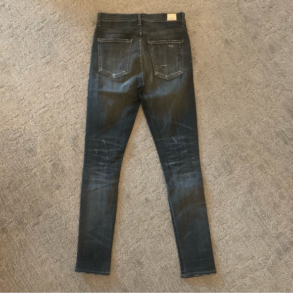 NWOT Citizens of Humanity Olivia High Rise Faded Black Distressed Jeans - Sz 27! - Picture 5 of 6